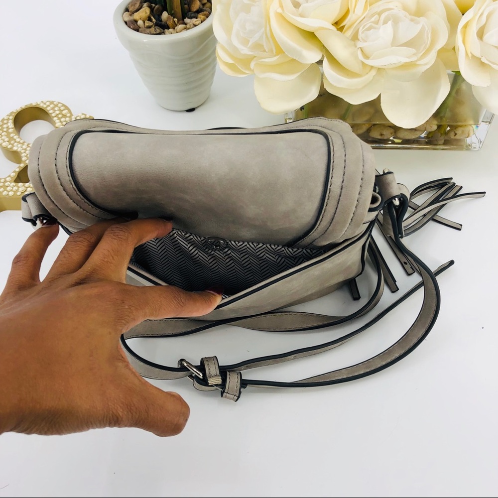 Faux Suede Fringe Crossbody Bag - Picture 5 of 8